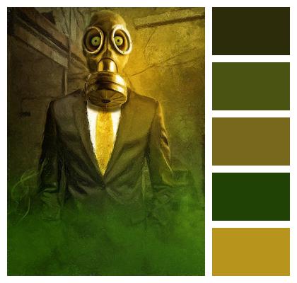 Gas Mask Man Suit Image
